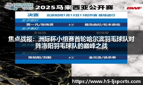 焦点战报：洲际杯小组赛首轮哈尔滨羽毛球队对阵洛阳羽毛球队的巅峰之战